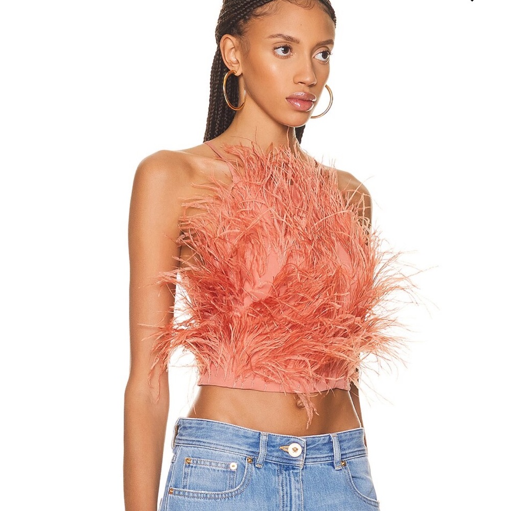 Cult Gaia Feathered Tank Top Joey Top - Picture 2 of 9